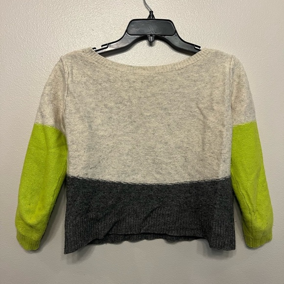 FP Beach Womens Small Gray Colorblock Merino Wool Blend Sweater - Picture 4 of 6